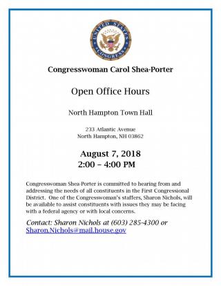Open Office Hours for Carol Shea-Porter Representative